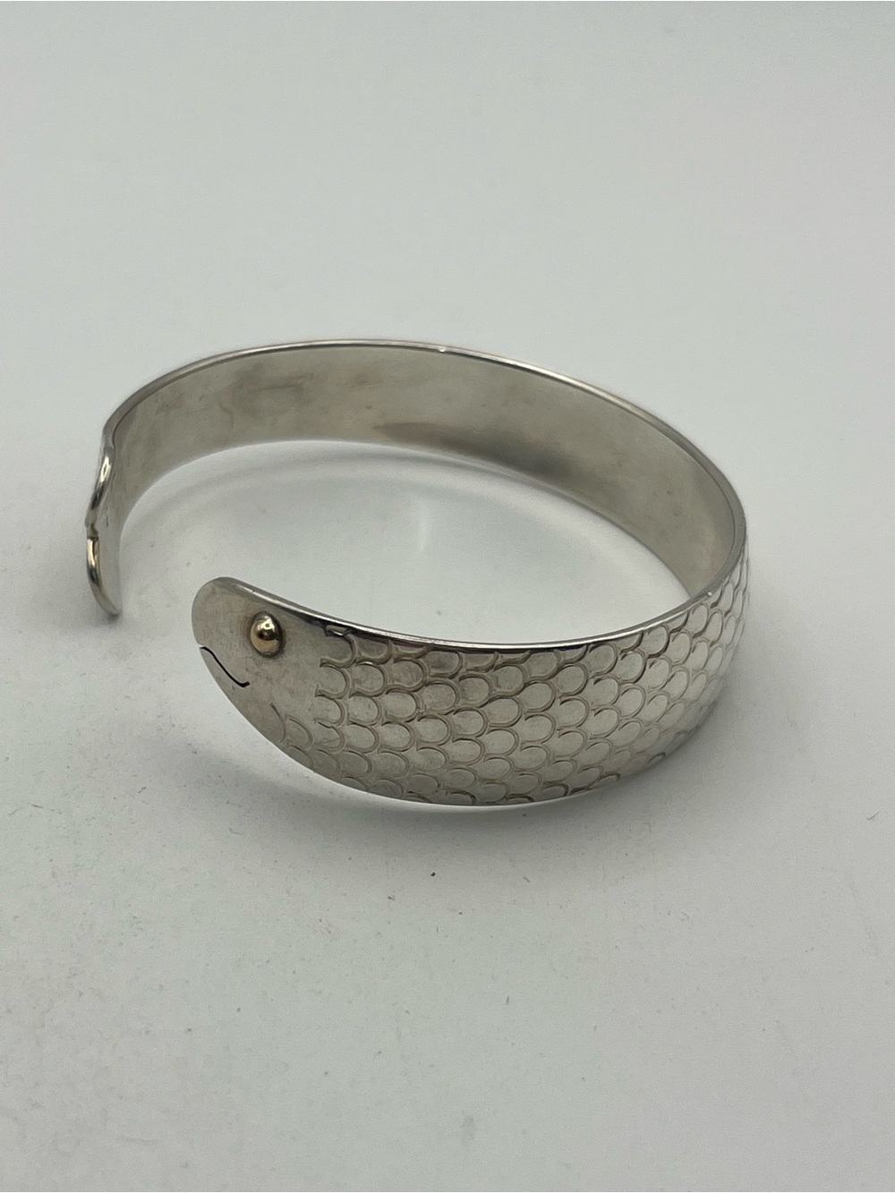 Eden Hand Arts herring cuff bracelet 14k & sterling silver Large Cape Cod - Picture 3 of 16